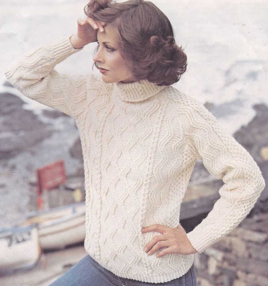 Ladies aran sweater knitting patterns