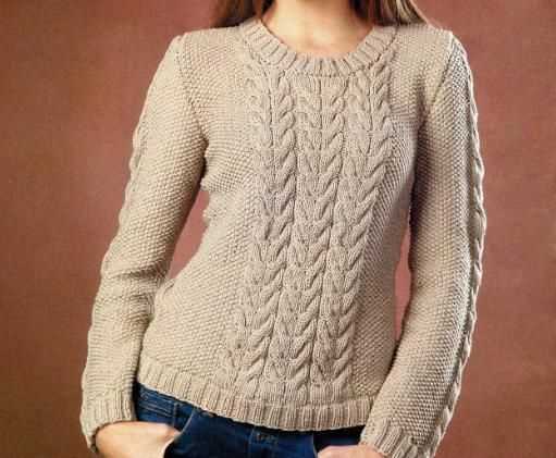 Ladies aran sweater knitting patterns
