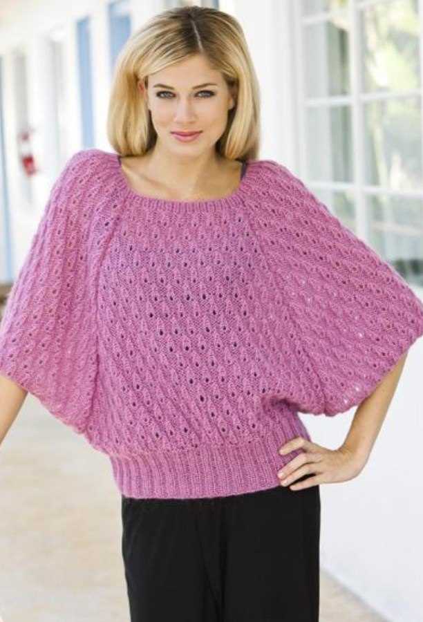 Ladies batwing jumper knitting pattern