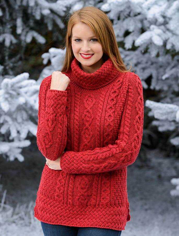 Ladies aran sweater knitting patterns