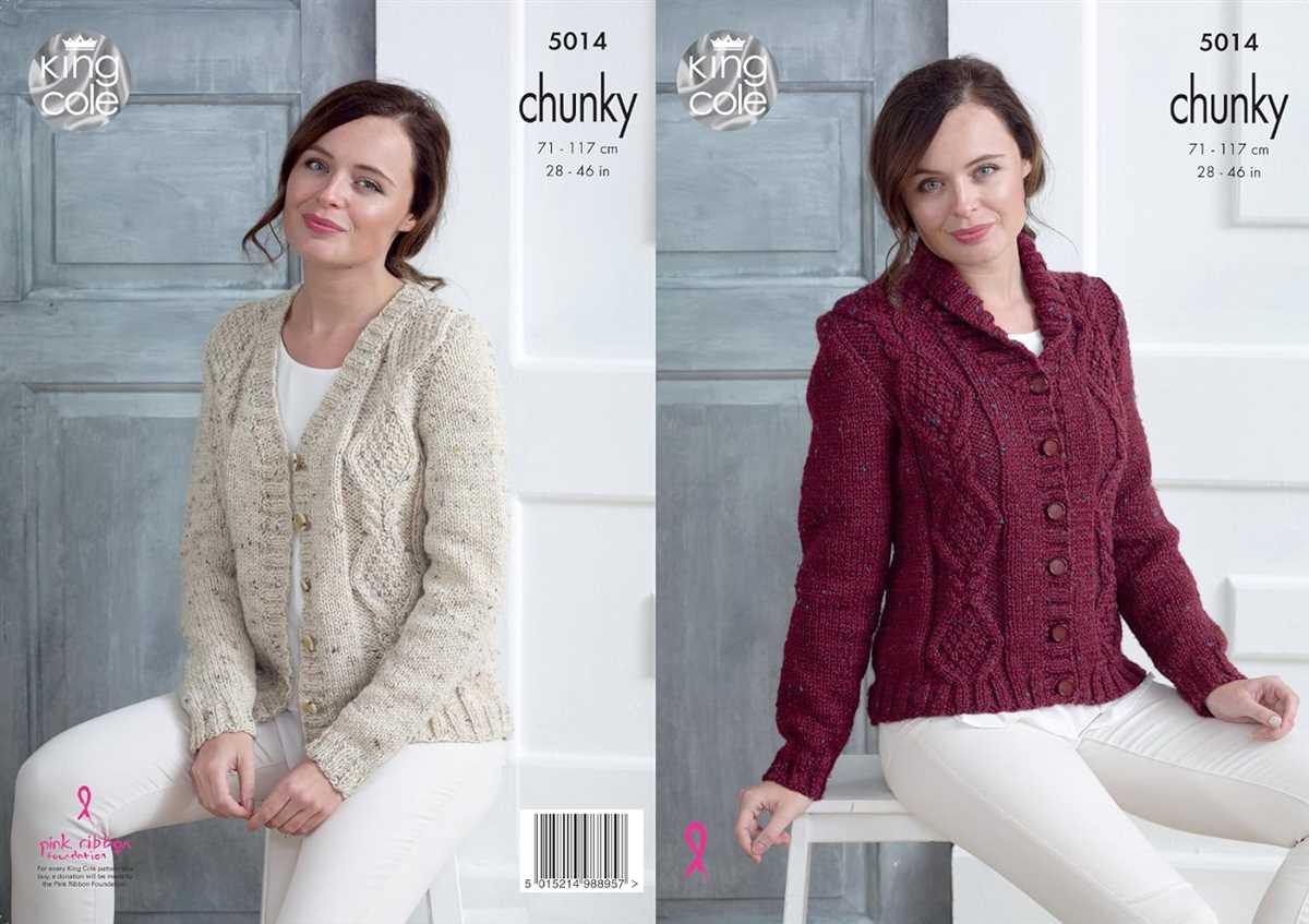 Ladies chunky cardigan knitting pattern