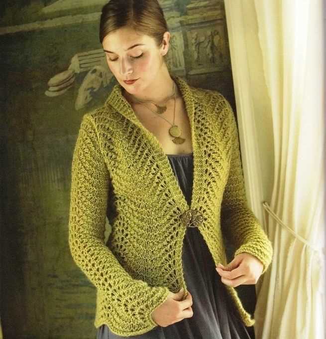 Ladies crossover cardigan knitting pattern