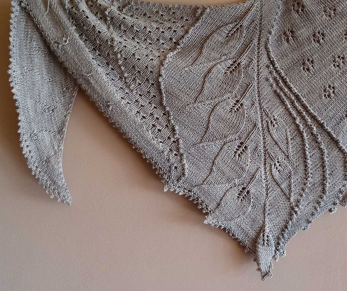 Large shawl knitting pattern