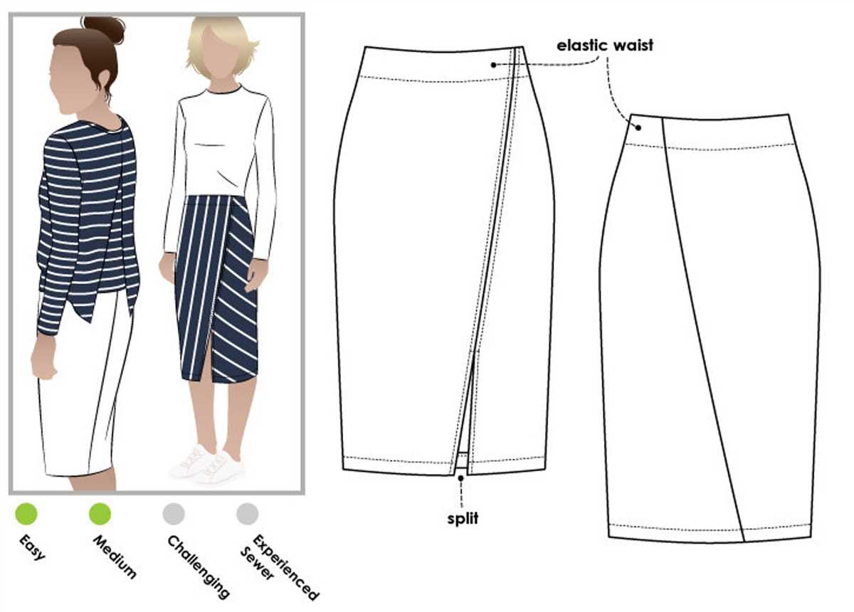 Create a Stylish Knit Line Skirt with this Pattern Knit a line skirt pattern