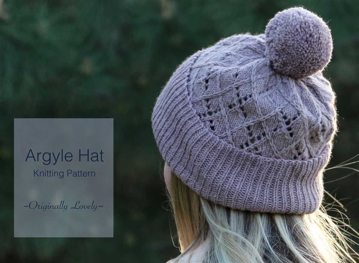 Argyle hat knitting pattern