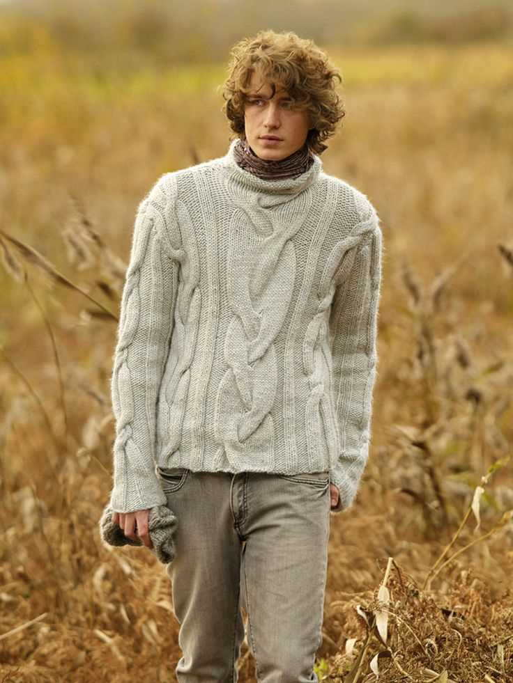 Modern men's jumper knitting pattern