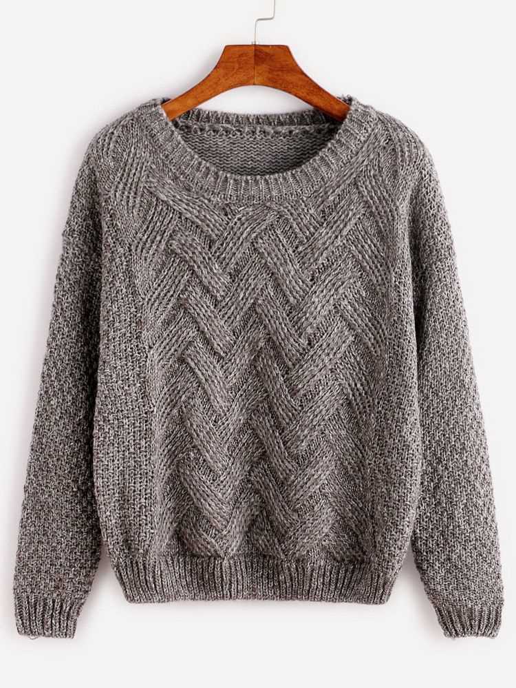 Bobble knit sweater pattern