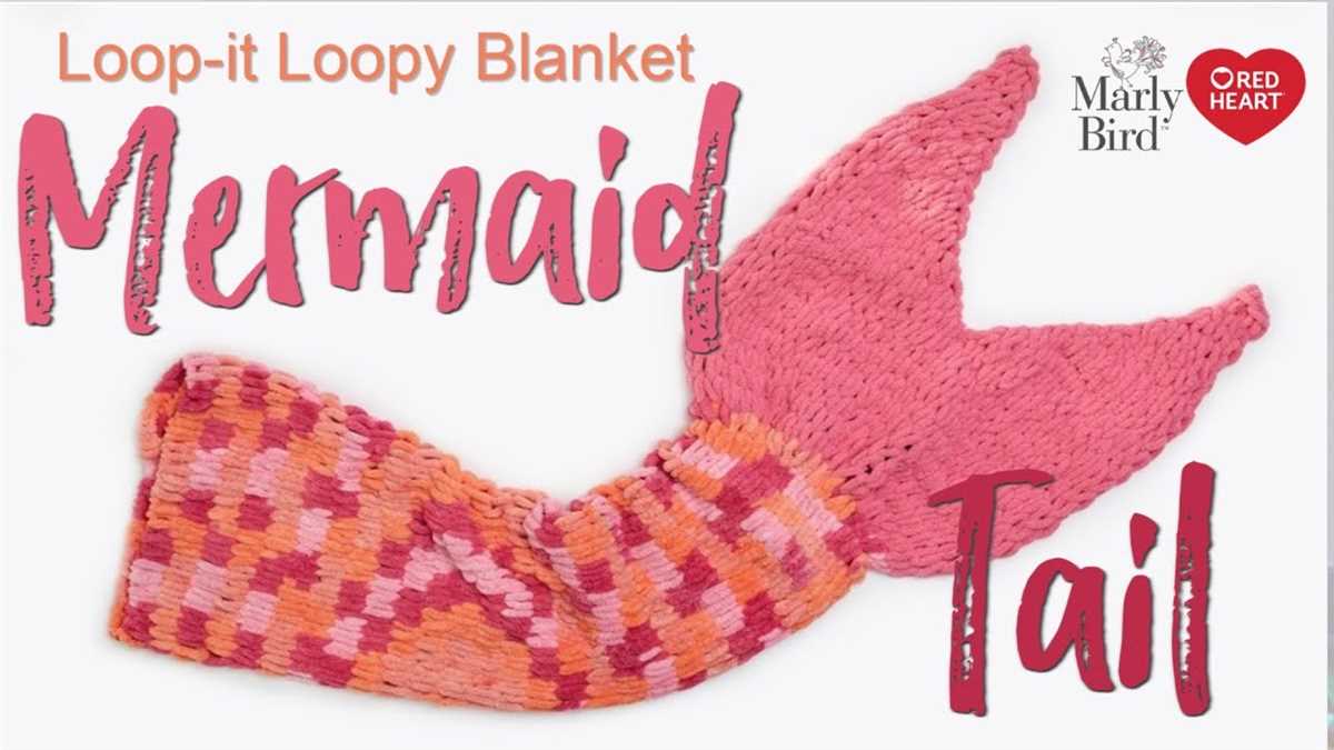 Loom knit mermaid tail blanket pattern