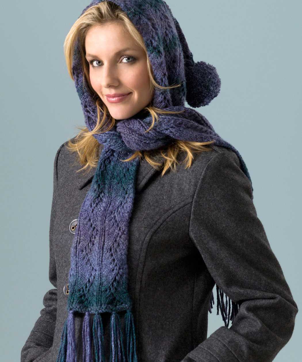 Hooded scarves knitting patterns