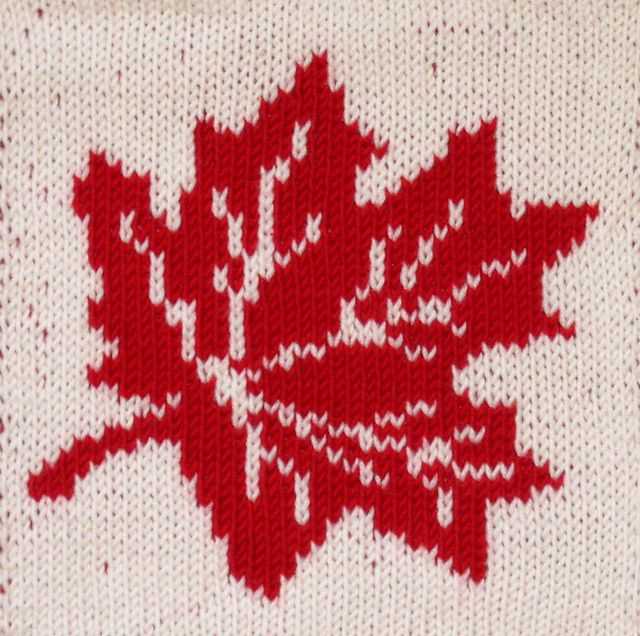 Leaf motif knitting pattern