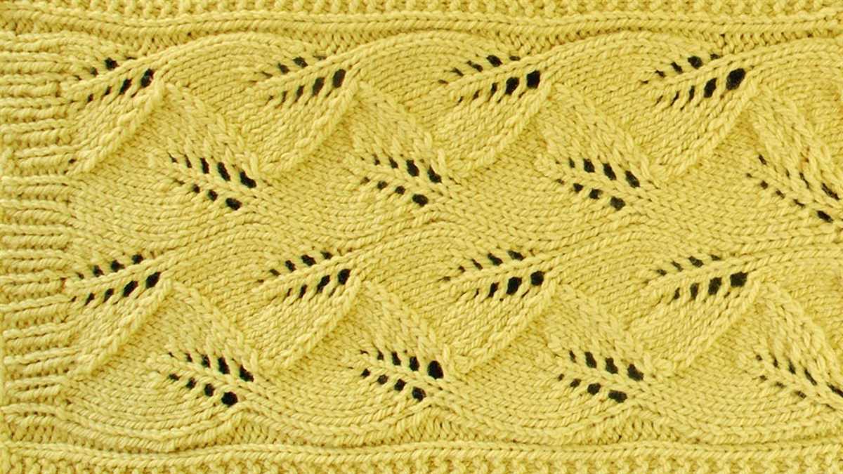 Leaf motif knitting pattern