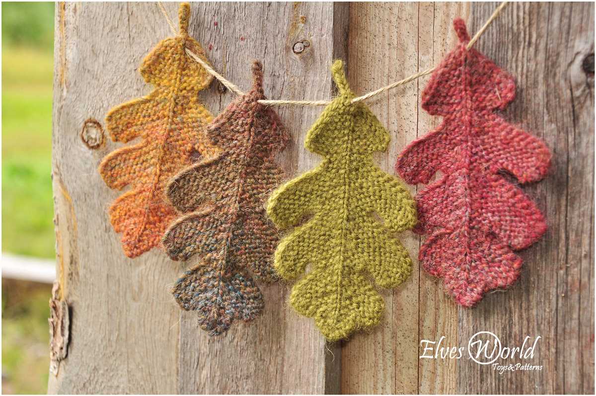 Leaf pattern knitting