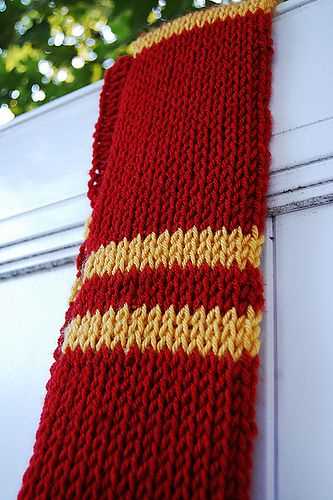 Harry potter house scarves knitting pattern
