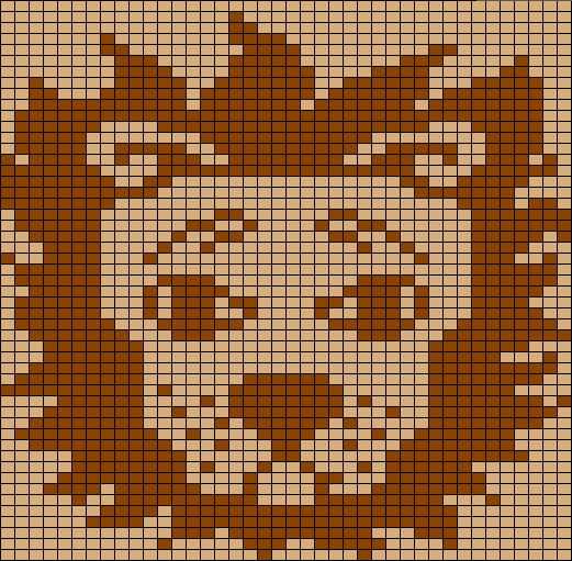 Lion pattern knitting
