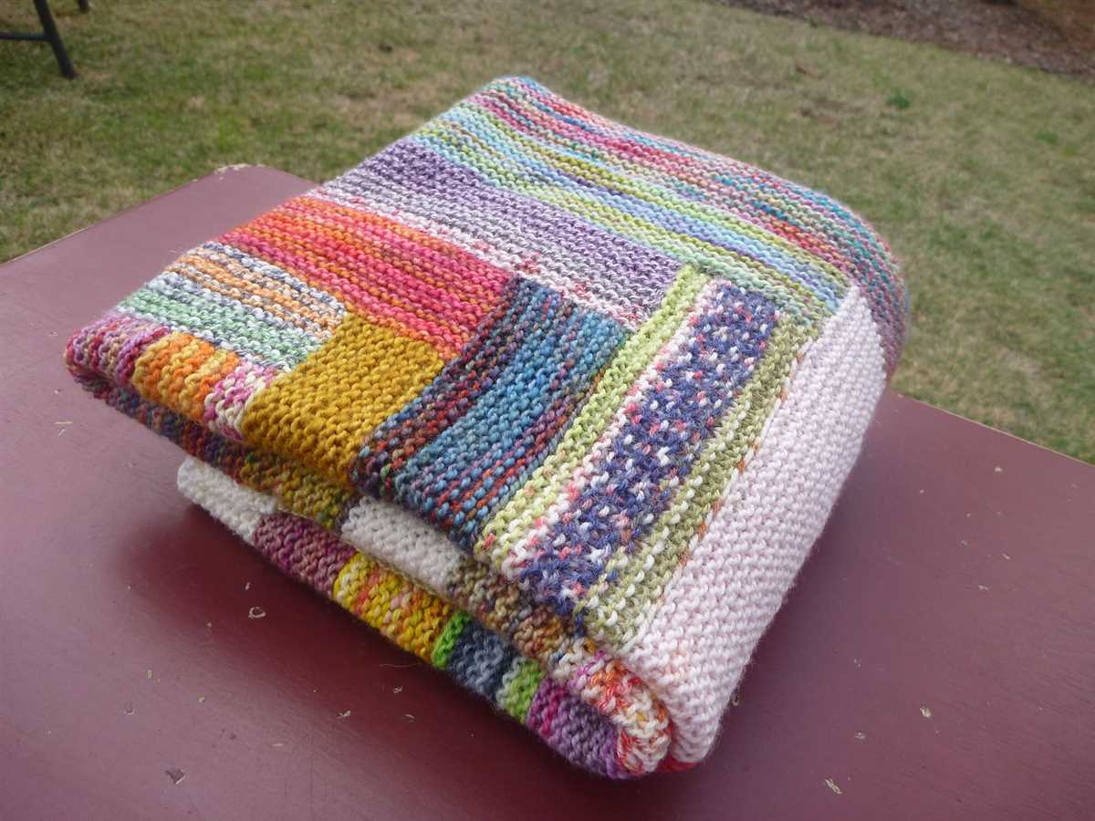 Log cabin knit pattern