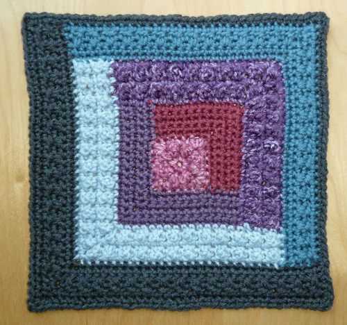 Log cabin knit blanket pattern