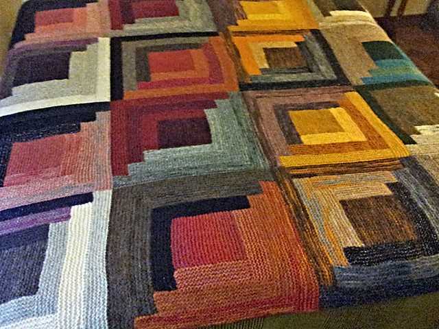 Log cabin knit pattern