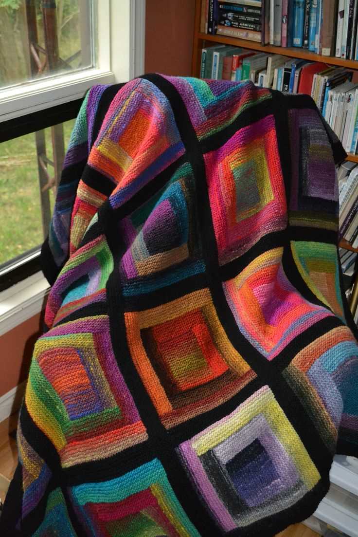Log cabin knit pattern