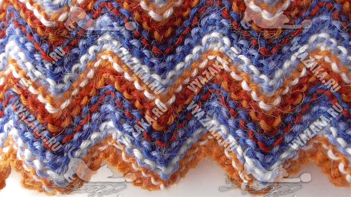 Loom knit chevron pattern