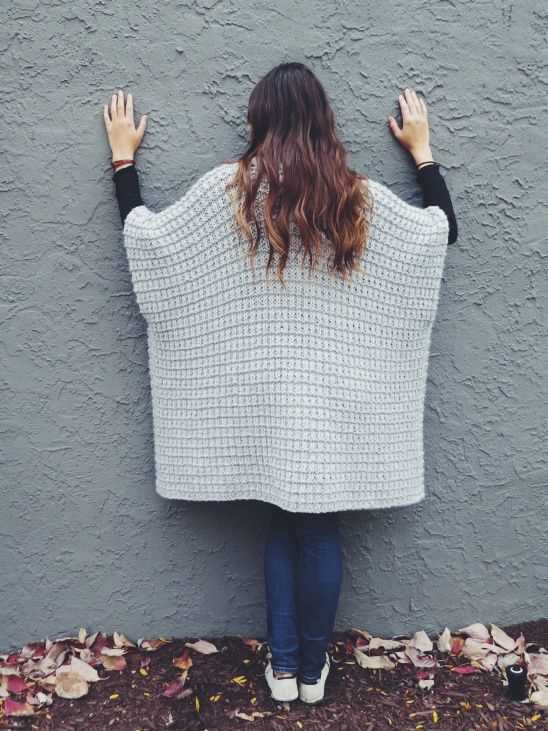 Loom knit poncho pattern free
