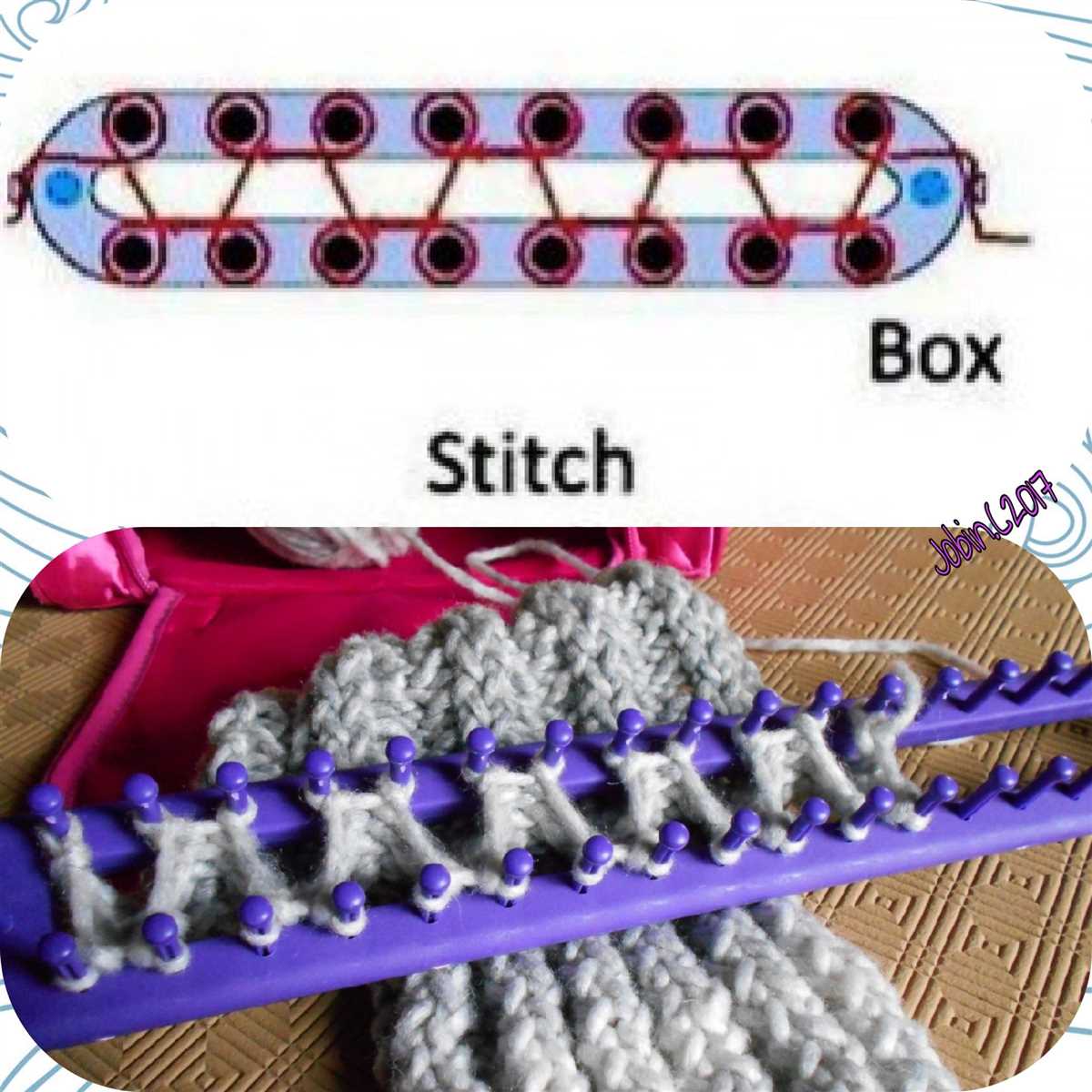Loom knit snood pattern