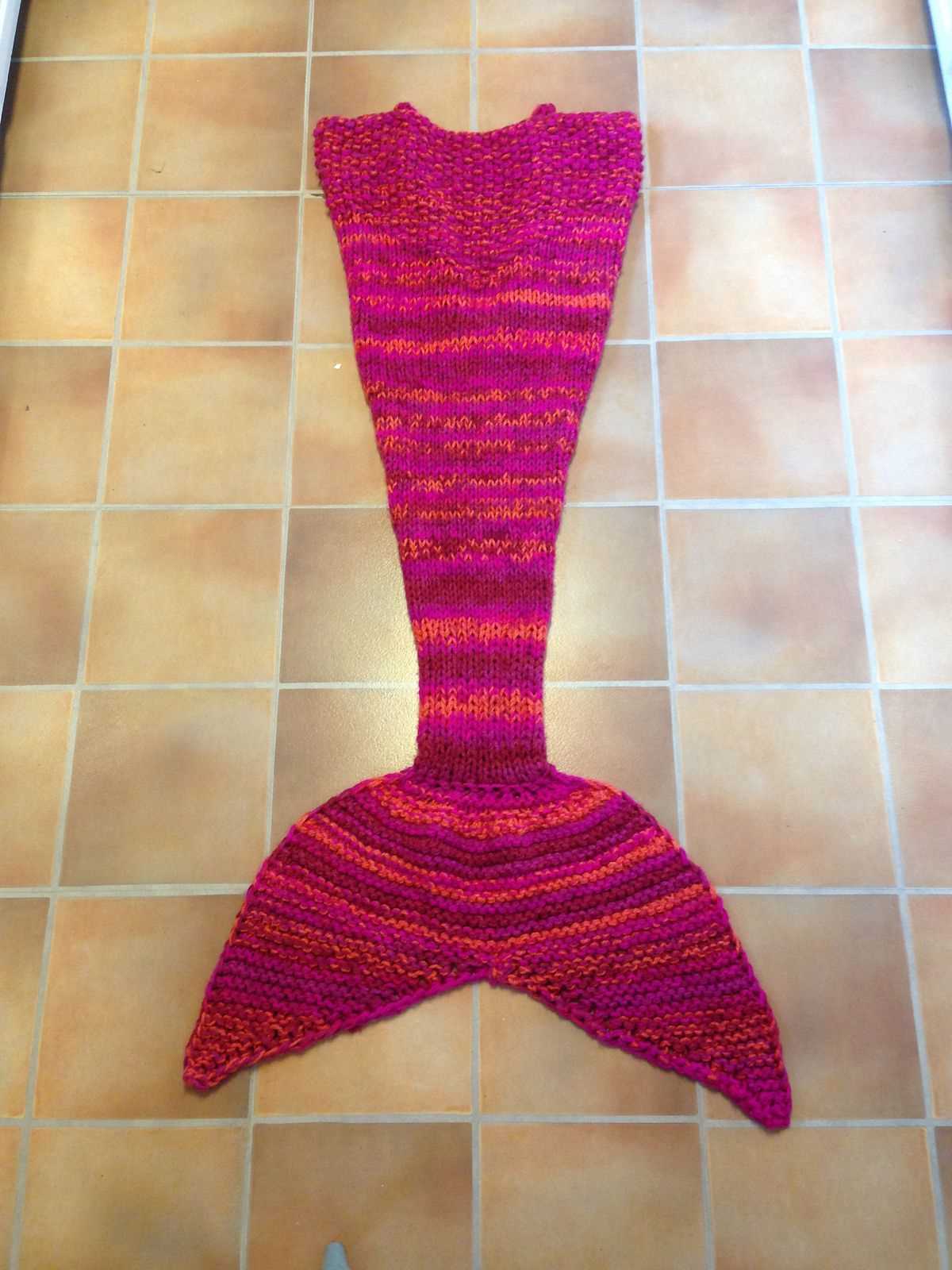 Loom knit mermaid tail blanket pattern