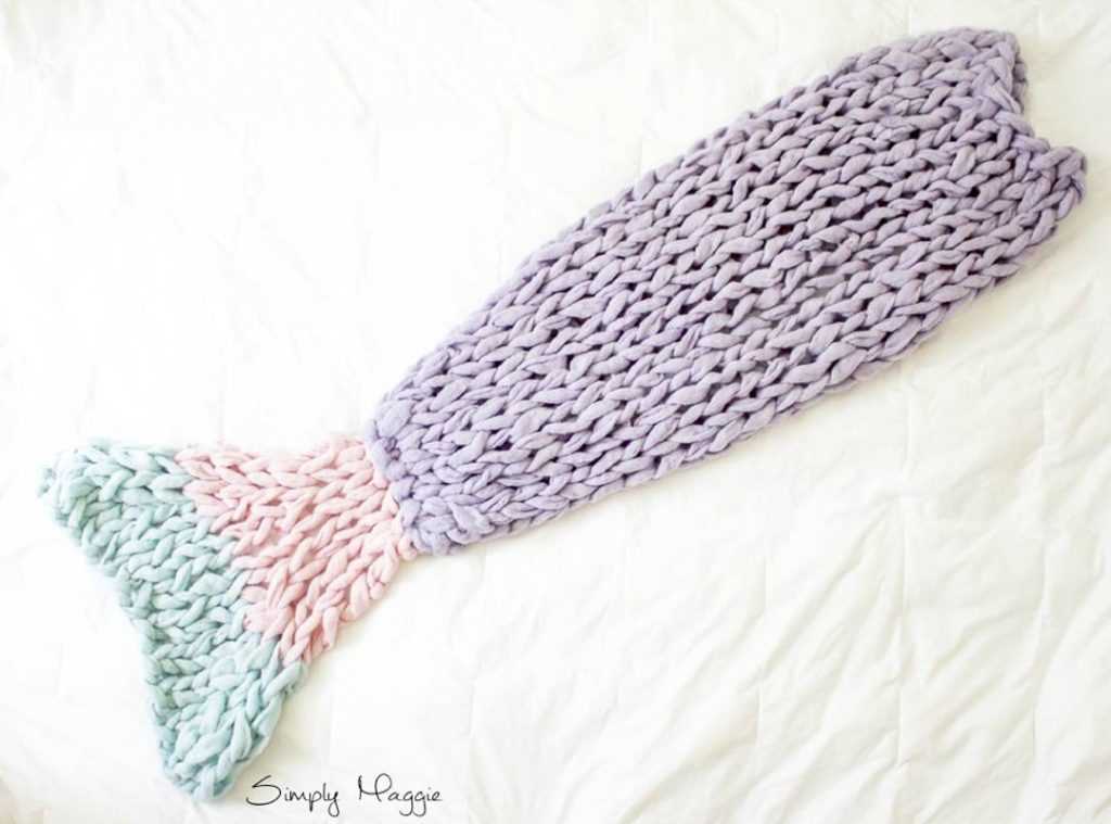 Loom knit mermaid tail blanket pattern