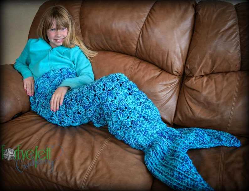 Loom knit mermaid tail blanket pattern