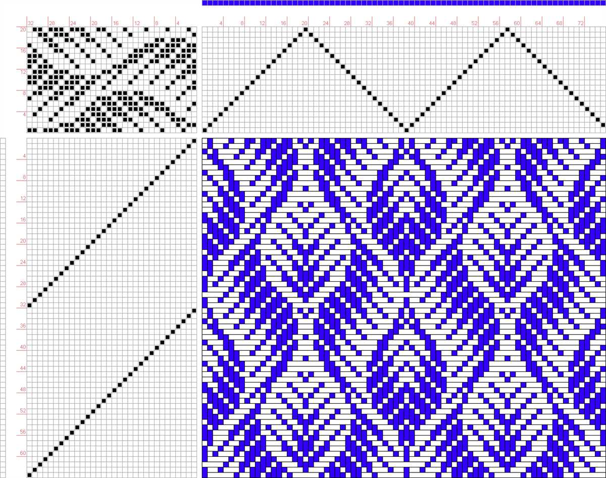 Lozenge knitting pattern