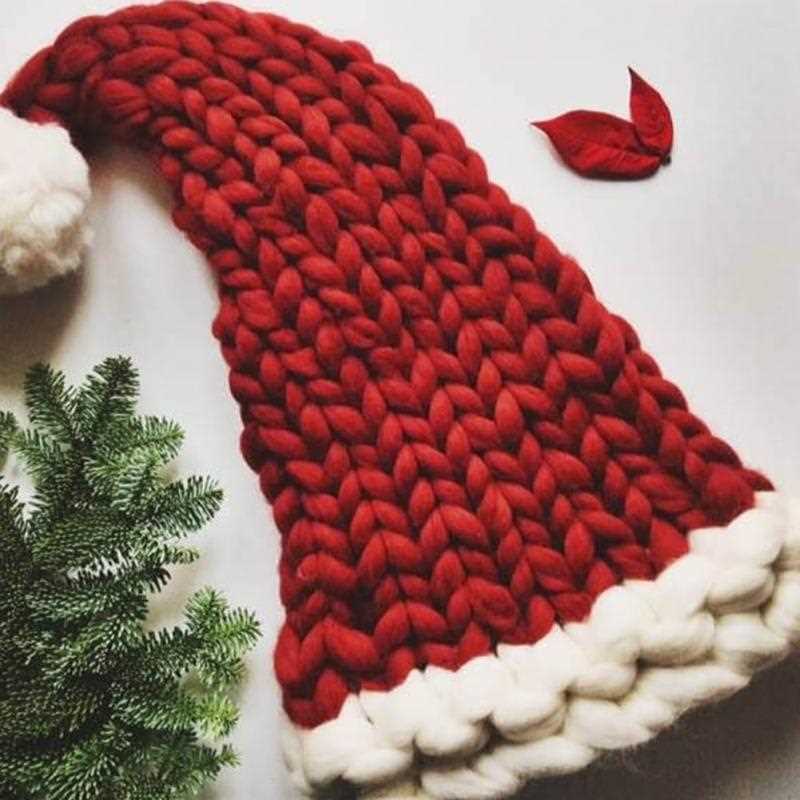 Chunky knit santa hat pattern