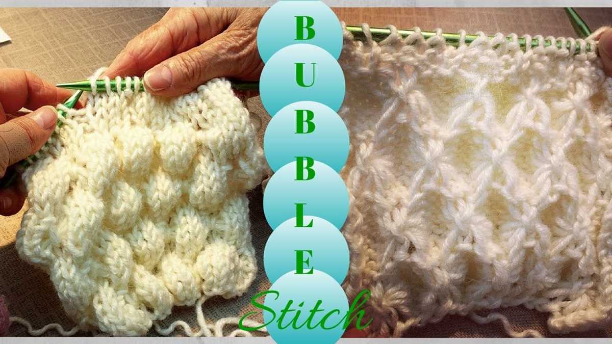 Bobble knit scarf pattern