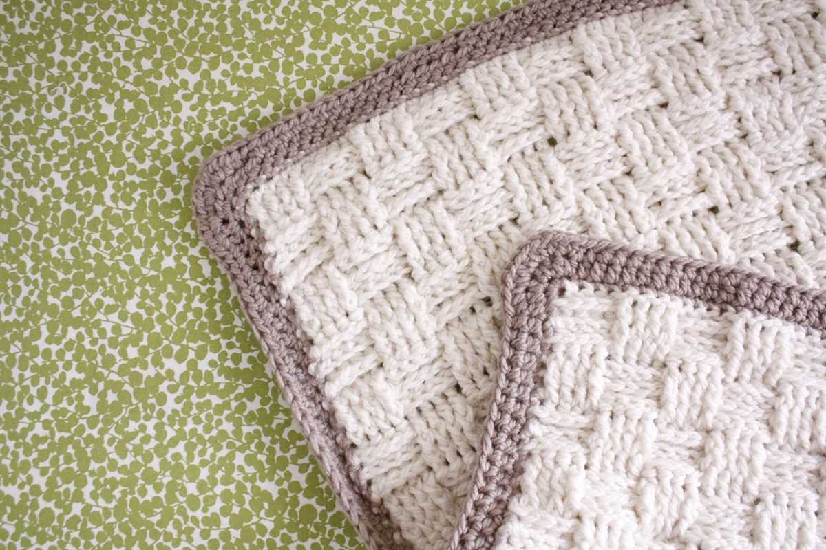 Basket weave blanket pattern knit