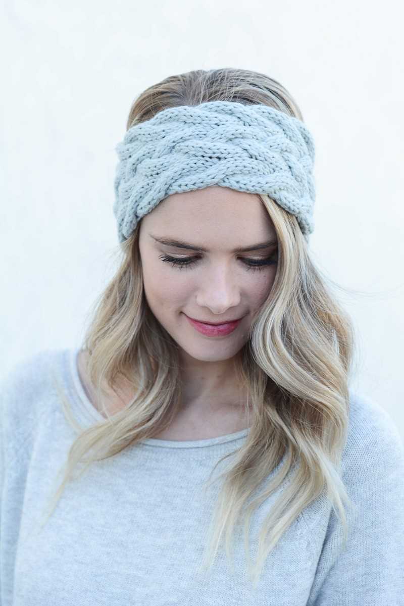 Braided cable knit headband pattern