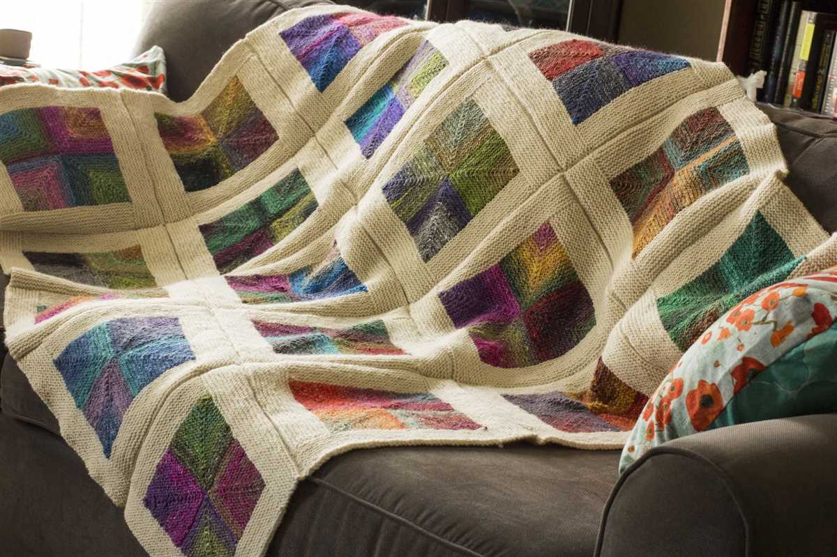 Mitered blanket knitting pattern