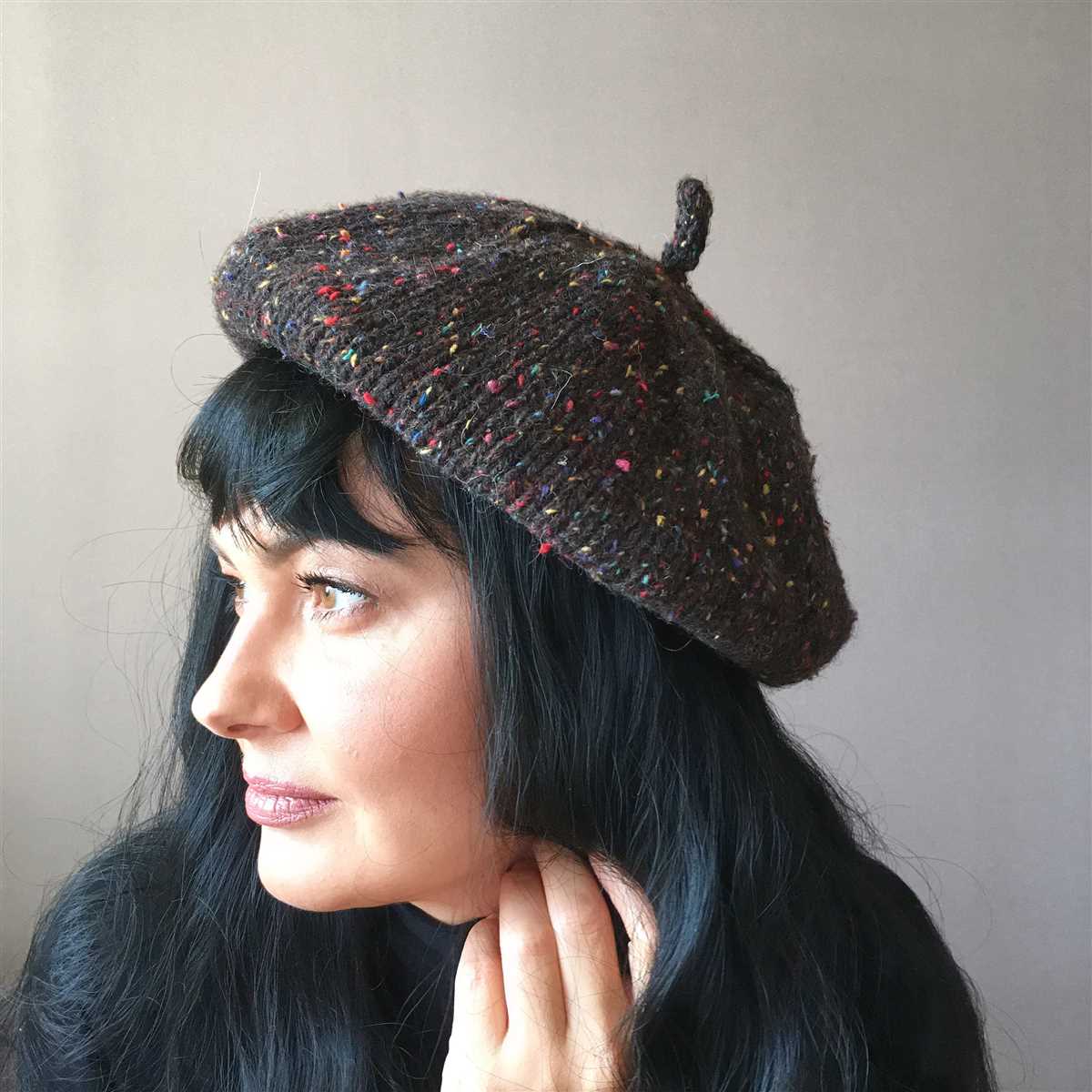 Knit beret pattern straight needles