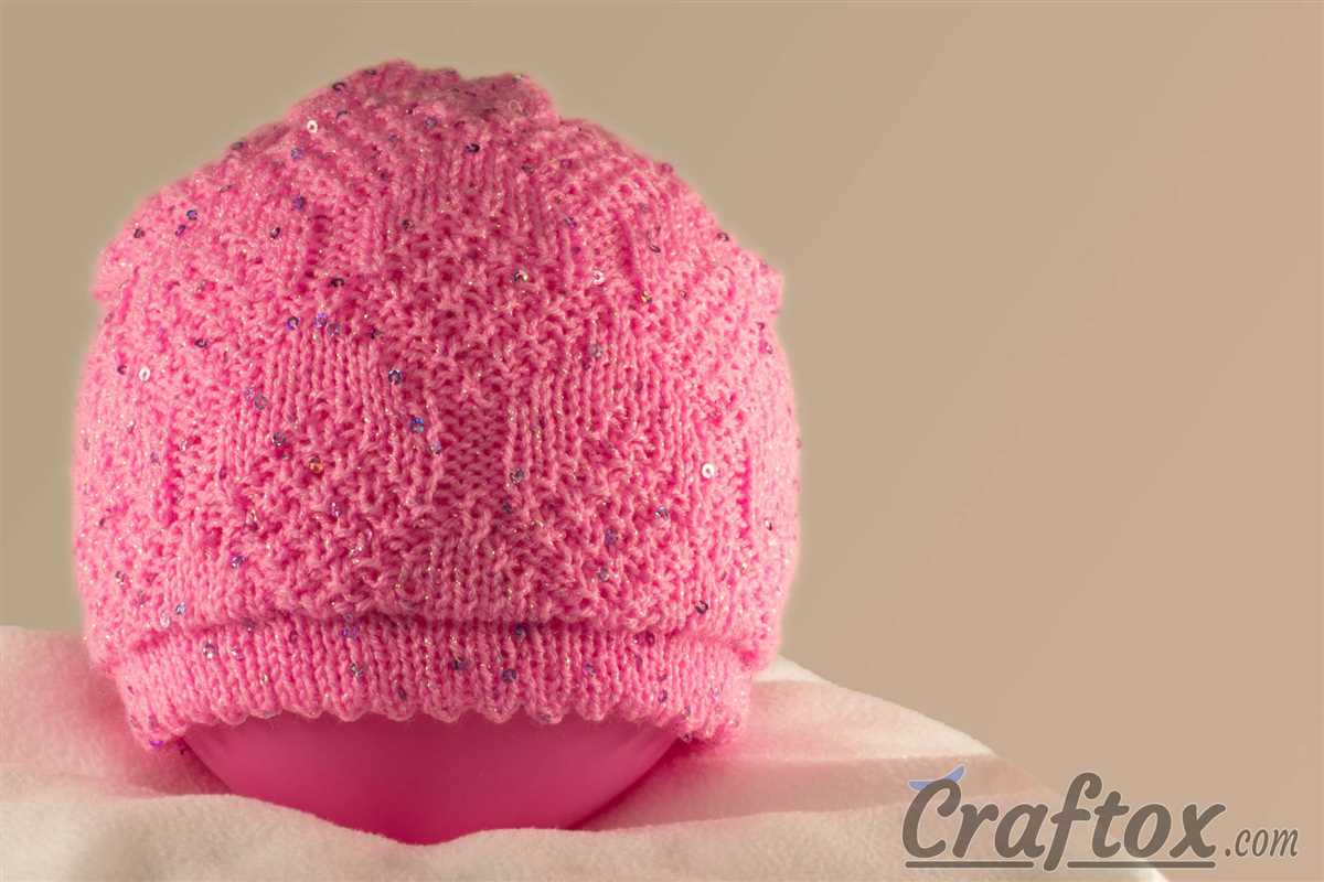 Machine knit beanie pattern