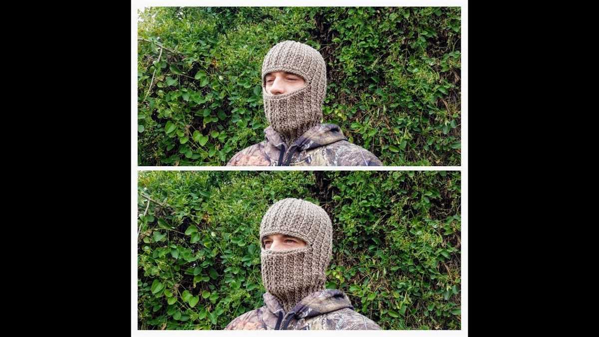 Machine knit balaclava pattern