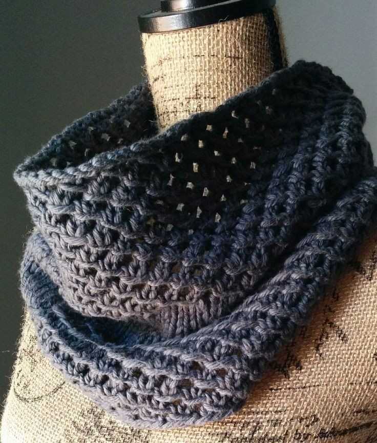 Machine knit cowl pattern