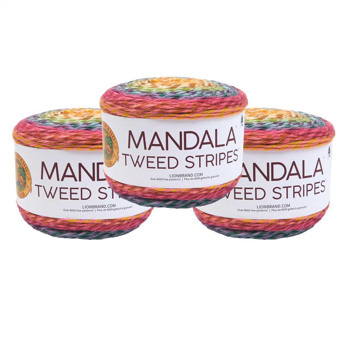 Mandala tweed stripes knit patterns