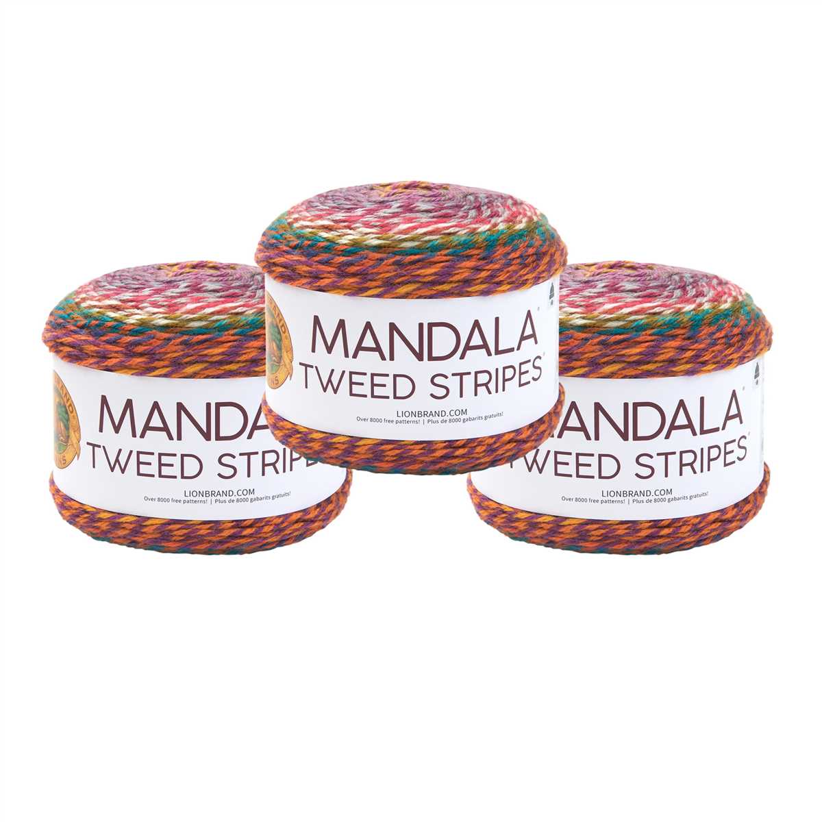 Mandala tweed stripes knit patterns