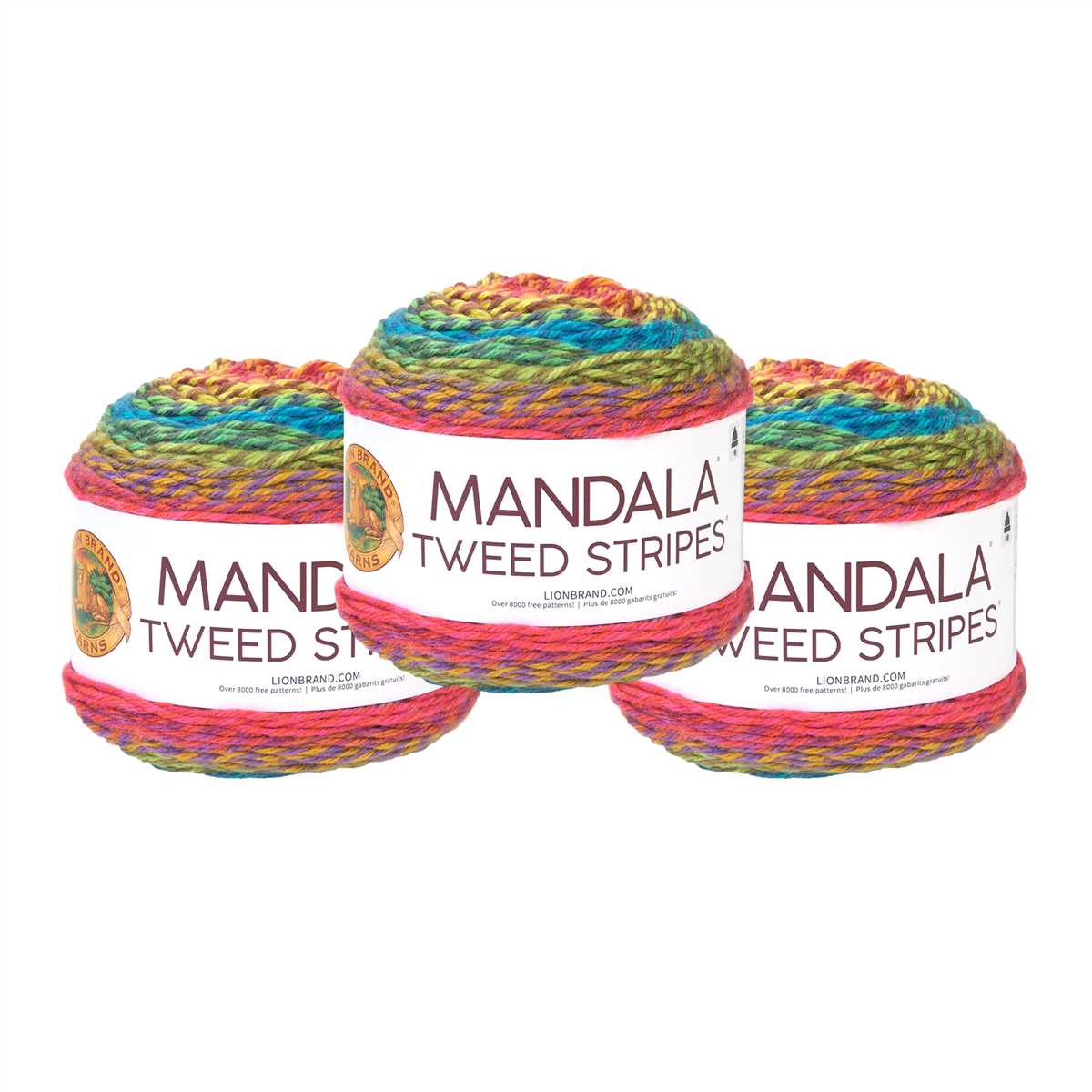 Mandala tweed stripes knit patterns