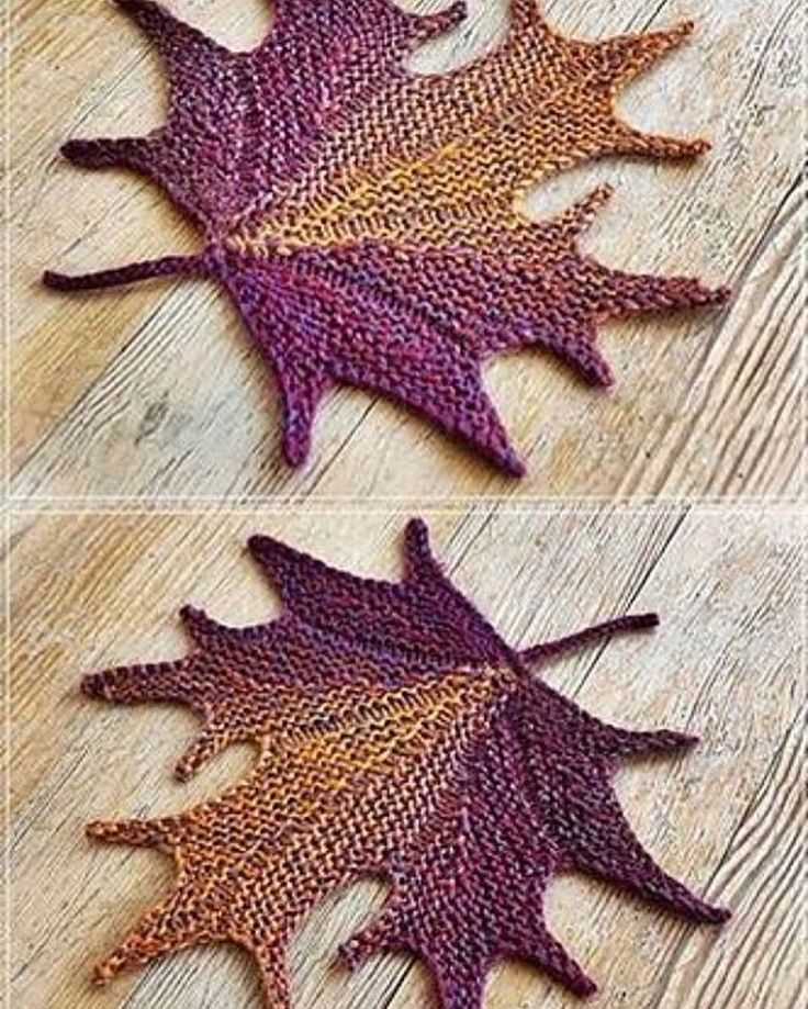 Maple leaf dishcloth knitting pattern