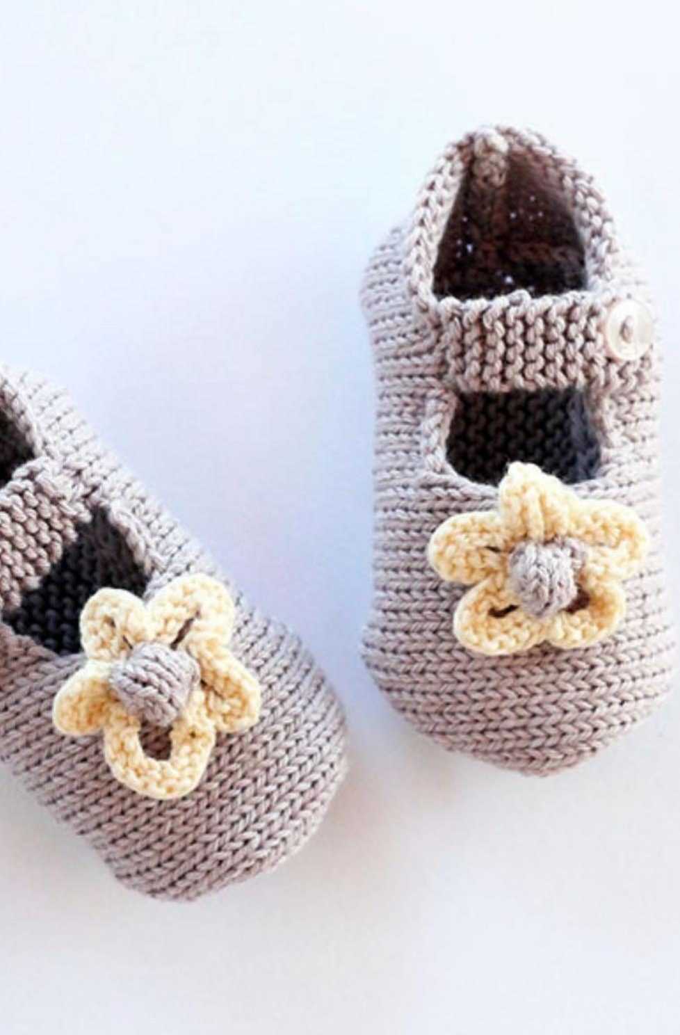 Mary jane slippers knitting pattern