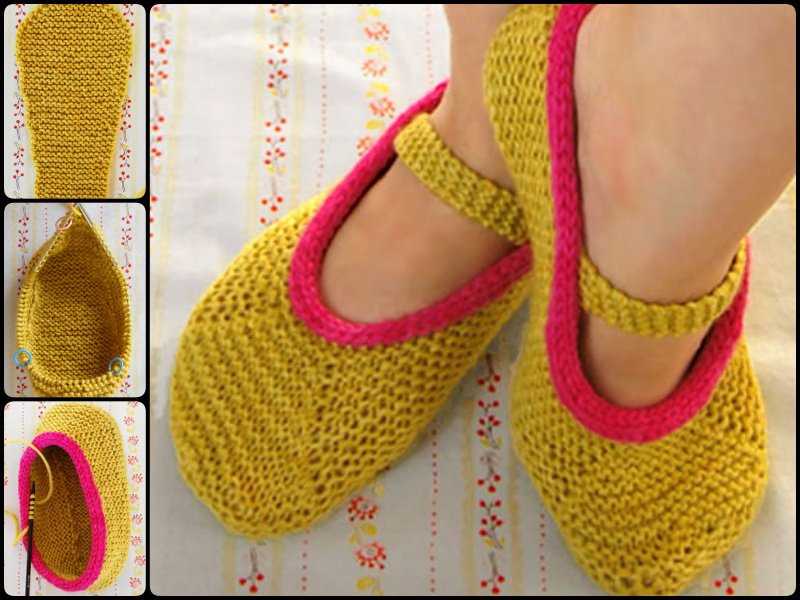 Mary jane slippers knitting pattern