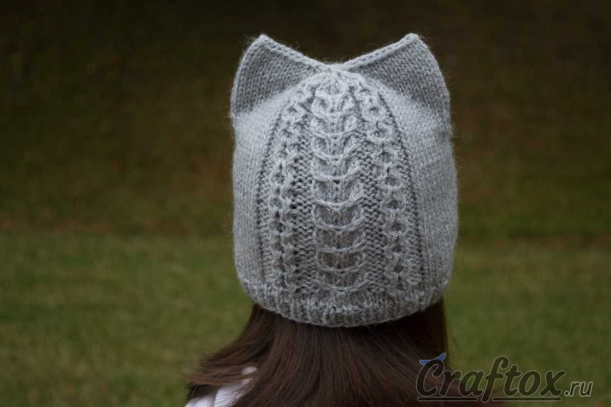 Cat ear hat knitting pattern free