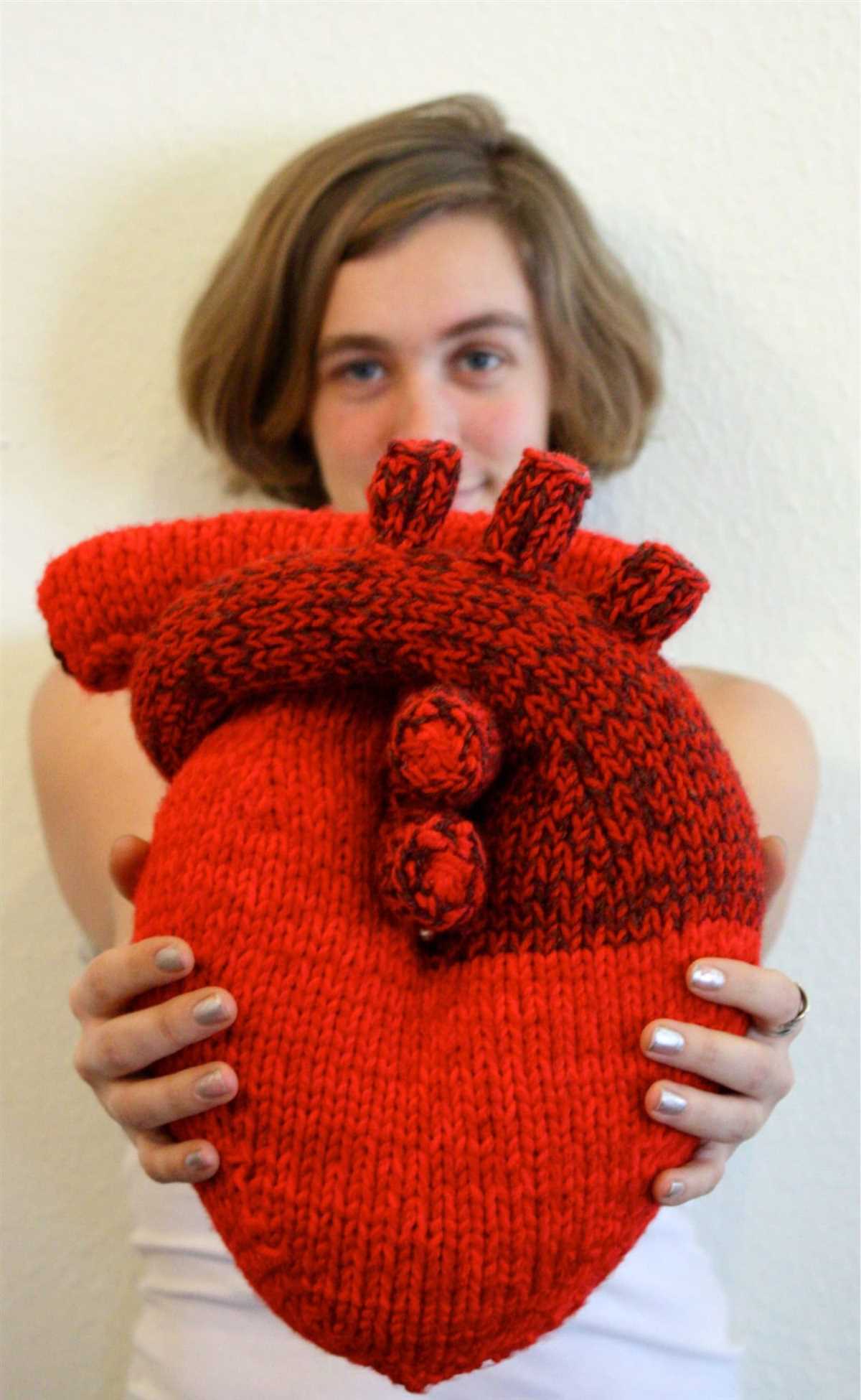 Stuffed heart knitting pattern