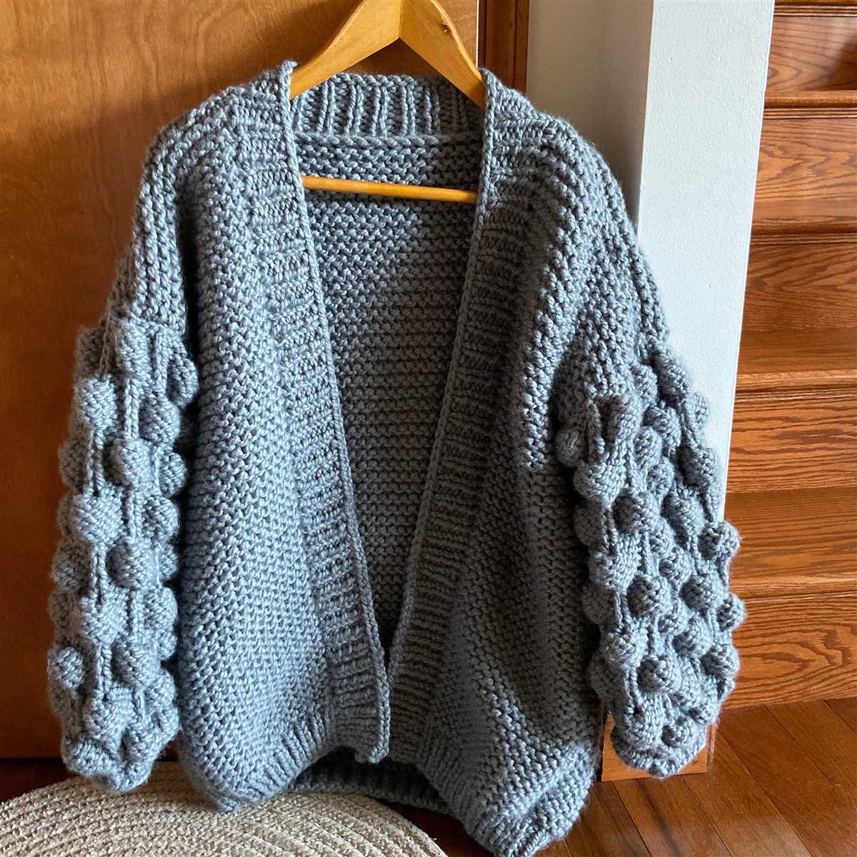 Bubble sleeve cardigan knitting pattern