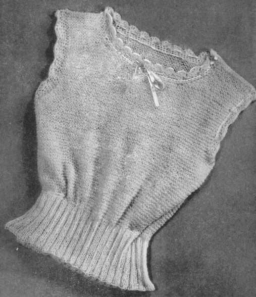 Pattern for ladies knitted vest