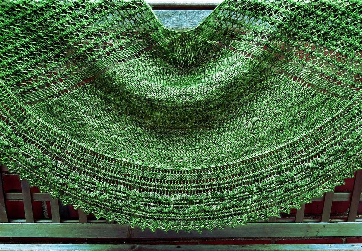 Knitted shawl border patterns