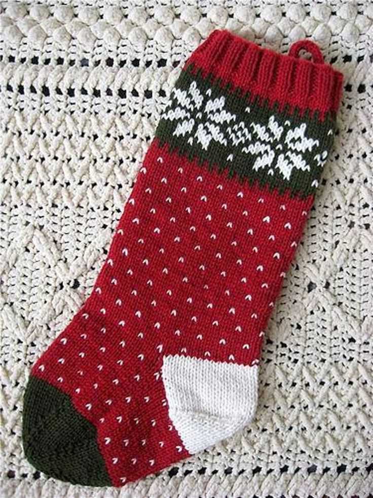 Knit xmas stocking pattern